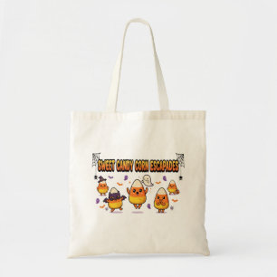 Schattig Candy Corn Halloween-feest Tote Bag