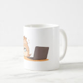 Schattig Capybara Coder Koffie Laptop Design Koffiemok (Voorkant rechts)
