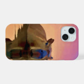 Schattig Capybara iPhone 15 Hoesje (Achterkant horizontaal)
