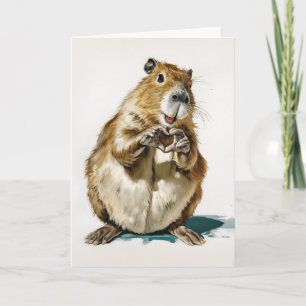 Schattig Capybara Liefdegebaar Kaart