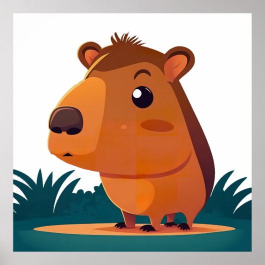 Schattig capybara poster (Voorkant)