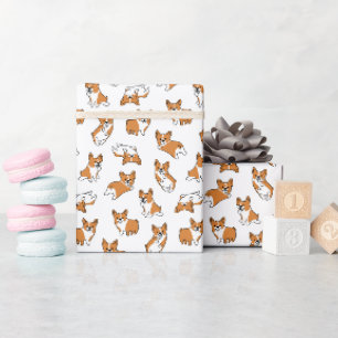 schattig cartoon huisdier hond corgi's patroon cadeaupapier