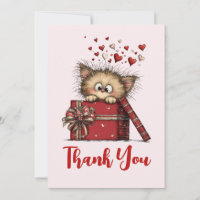 Schattig Cartoon Kitten in een Doos met Hartjes