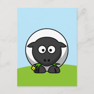 Schattig Cartoon Lam Briefkaart