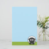 Schattig Cartoon Lam Briefpapier (Staand voorkant)
