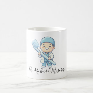 Schattig Cartoon Tandarts Mok Design – Reusachtige