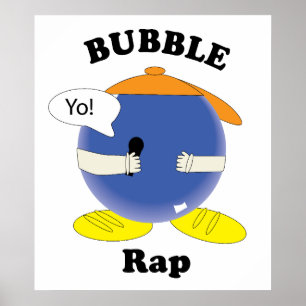 Schattig cartoonpersonage dat “Yo!” zegt Karakter Poster