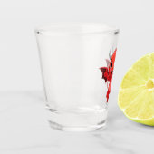 Schattig cartoontje vliegende duivel shot glas (Links)
