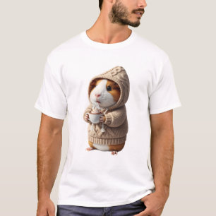 Schattig Caviaatje in een Gebreid Vestje T-shirt