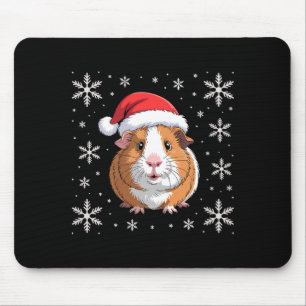 Schattig caviaatje met kerstmuts Kerst Premium  Muismat