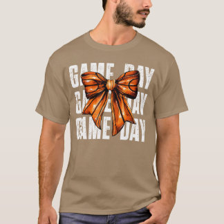 Schattig cheer basketbal spel dag basketbal liefhe t-shirt