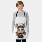 Schattig Chef Bunny met groente Schort (Gedragen)