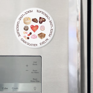Schattig Chic Kleurrijk Vrede Liefde Chocolade Har Magneet