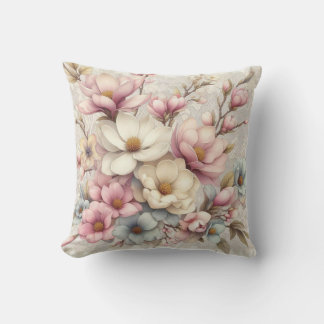 Schattig chic meisjesachtig bloemmotief en kant kussen