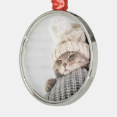 Schattig Christmas Kitten Ornament (Links)