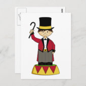Schattig Circus Ringmaster Briefkaart (Voorkant / Achterkant)