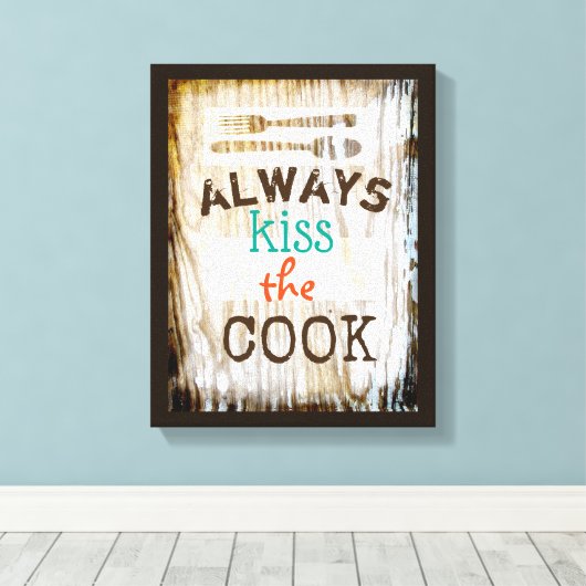 schattig citaat uit bekapte canvas keukenkunst (Insitu (Houten vloer))