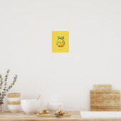 Schattig citroenthema poster (Keuken)