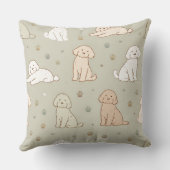 Schattig Cockapoo Patroon | Hond Liefhebber Kussen (Achterkant)