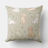 Schattig Cockapoo Patroon | Hond Liefhebber Kussen (Voorkant)