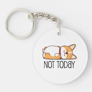 Schattig Corgi Cadeau Grappige Hond Liefhebber Nie Sleutelhanger