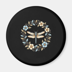 Schattig Cottagecore Bloemendragonfly Esthetische  Magneet