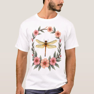 Schattig Cottagecore Bloemendragonfly Esthetische  T-shirt