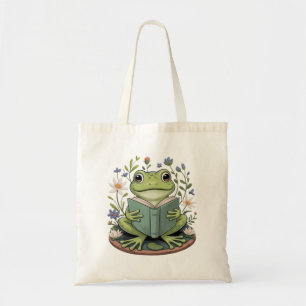 Schattig Cottagecore Bloemige Kikker Esthetische N Tote Bag