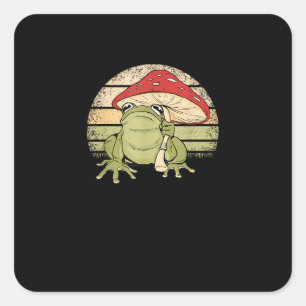 Schattig Cottagecore Kikker Paddenstoel Goblincore Vierkante Sticker