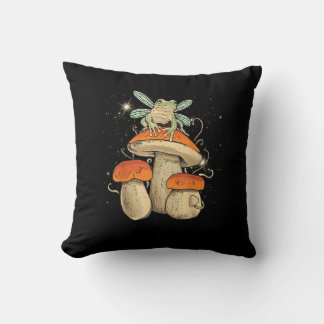 Schattig Cottagecore Paddenstoel Kikker Goblincore Kussen