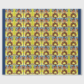 schattig cowboyprint cadeaupapier (Vlak)