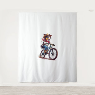Schattig Cowdog Riding Mountain Bike Adventure Wandkleed