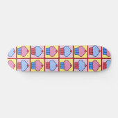 Schattig Cupcake-patroon Skateboard (Horizontaal)