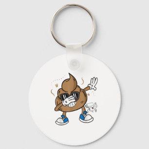 Schattig Dabbing Poep Shirt - Grappig Emoticon Ik  Sleutelhanger