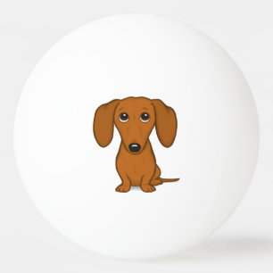 Schattig Dachshund   Cartoon Wiener Dog Pingpongballen