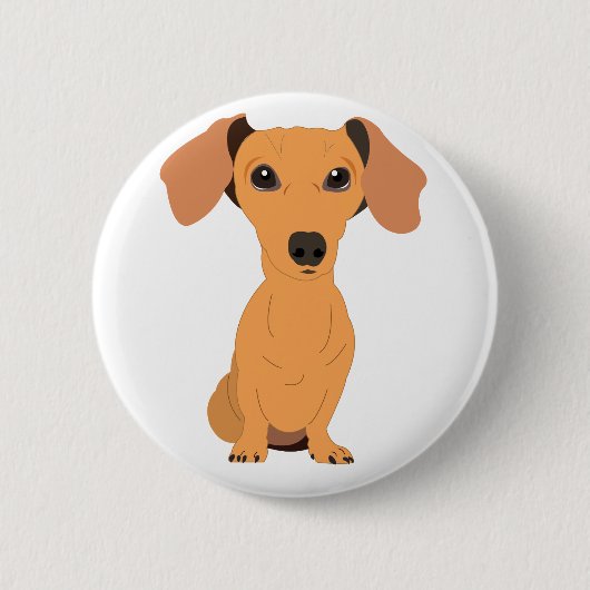 Schattig Dachshund Ronde Button 5,7 Cm (Voorkant)