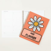 Schattig daisy met patroon | Gepersonaliseerde jaa Planner (Display)