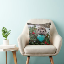 Schattig december egeltje met turquoise hart