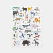 Schattig Dier ABC Alfabet Kinder Fleece Deken (Voorkant)