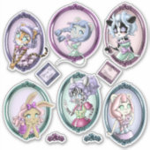 Schattig dier anime meisje kawaii sticker (Voorkant)