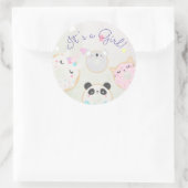 schattig dier donuts Het is een meisje Sticker (Tas)