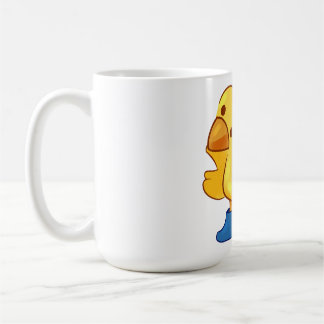 Schattig dier eend cartoony stijl koffiemok