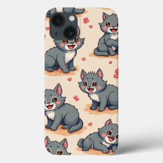 schattig dier karakter iPhone 13 hoesje