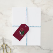 schattig dier kerstman cadeaulabel (Met Touw)