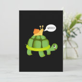 Schattig dier met spoelslak kaart (Staand voorkant)