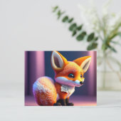 Schattig dier, postcrossing briefkaart (Staand voorkant)