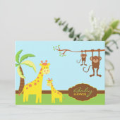 Schattig Dieren Baby shower Dank u Kaart (Staand voorkant)