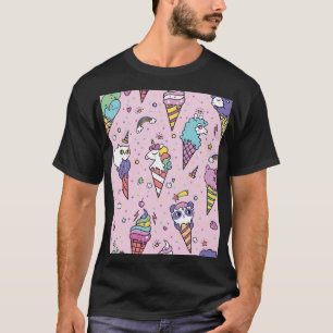 Schattig Dierlijk Ijsje Kegels T-shirt