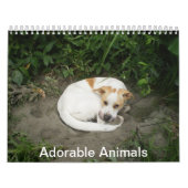 Schattig dierschema kalender (Hoes)