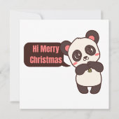 schattig diervriendelijk panda " kerst panda " (Achterkant)